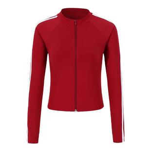秋季弹力运动上衣女速干长袖修身拉链开衫紧身跑步服瑜伽健身外套
