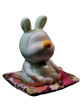 观山小社陶瓷可爱兔子桌面小摆件