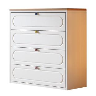 五斗柜钢制斗柜抽屉式收纳柜夹缝储物柜家用客厅置物柜卧室床头柜