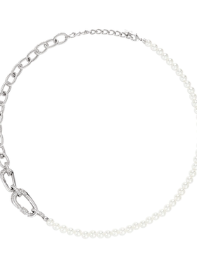 PEARLSTIGE星河扣珍珠拼接项链