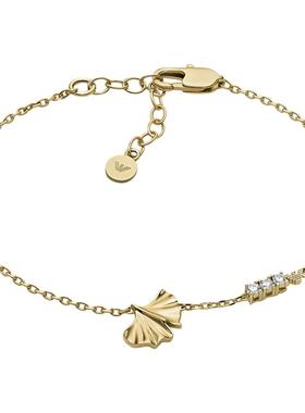 阿玛尼铜合金手链女银杏叶