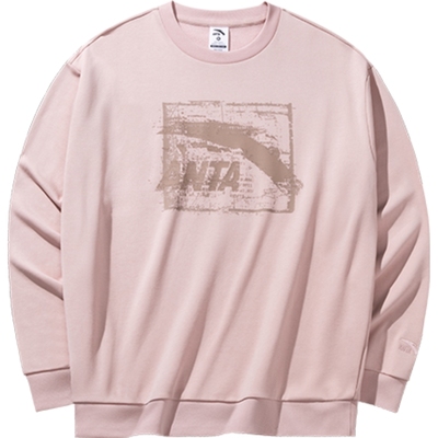 安踏圆领针织卫衣宽松休闲套头衫