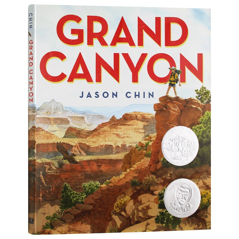 大峡谷 英文原版 精装 儿童英语绘本 Grand Canyon 精装 2018年凯迪克银奖 英文版 进口原版书籍 Jason Chin