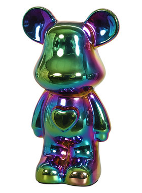 网红暴力熊轻奢陶瓷摆件存钱罐