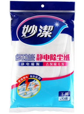 粘尘纸拖地吸尘纸妙洁