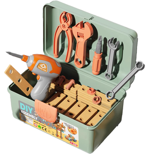 儿童拧螺丝玩具修理工具箱益智动手螺丝钉电钻组装3到6岁男孩礼物