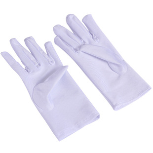 男女珠宝手套弹力紧身黑白舞蹈表演礼仪指挥司仪手套拍照婚纱手套