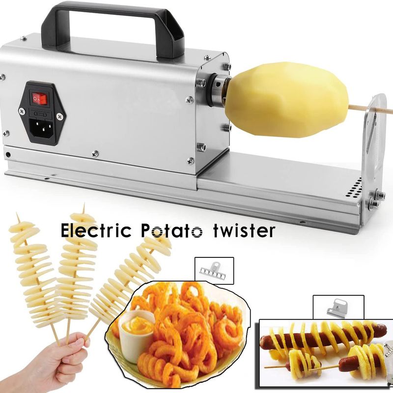 华凯薯塔机商用自动旋转式旋风土豆机马铃薯切片机薯条机摆摊小吃