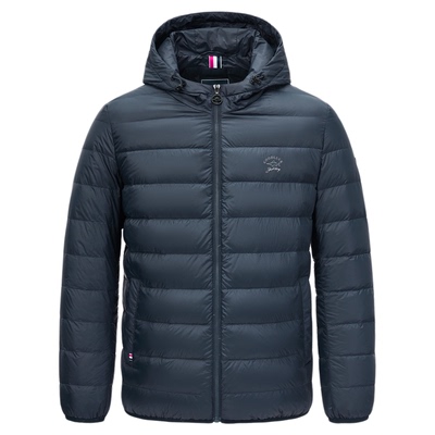 德鲨冬季新款休闲连帽羽绒服外套