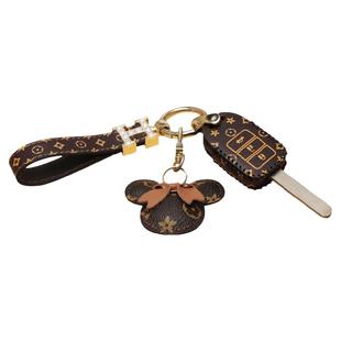 适用于本田飞度钥匙套锋范哥瑞竞瑞缤智15款XR-V直板高档扣壳包女