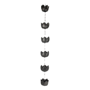 紫铜雨链日式屋檐排水链寺庙中式庭院导水链天沟引水水槽装饰雨铃