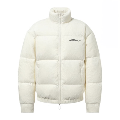 ALLIN鸭绒字母刺绣短款羽绒服