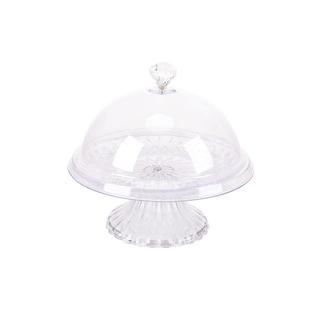 水果试吃盘带盖透明水果盘自助餐展示盘蛋糕罩托盘盖子试吃品尝盘