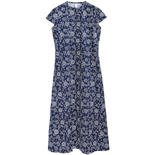 杨丽萍官方原创设计雀云裳民族风高支棉优雅高级圆领连衣裙春秋冬