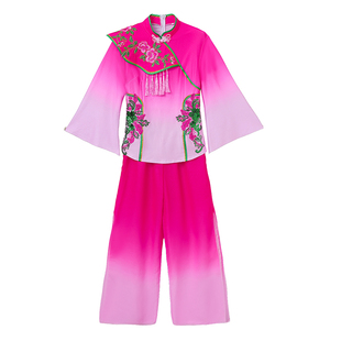 陕北辣妈喜庆迎亲舞蹈队新款胶州秧歌服演出服古典舞蹈服装飘逸女