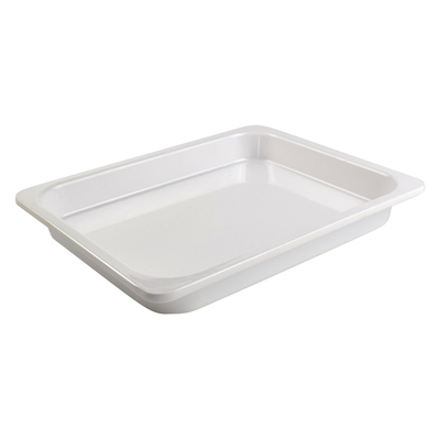 A5密胺仿瓷白色方形展示盘份数盆