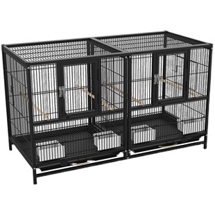 优嗖三层六宫格鹦鹉鸟繁殖笼叠加鸟笼分隔分层隔笼防溅大型群鸟笼