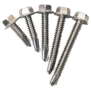 不锈钢外六角钻尾螺丝 410不锈钢自钻自攻燕尾钉追尾螺丝M4.2M4.8