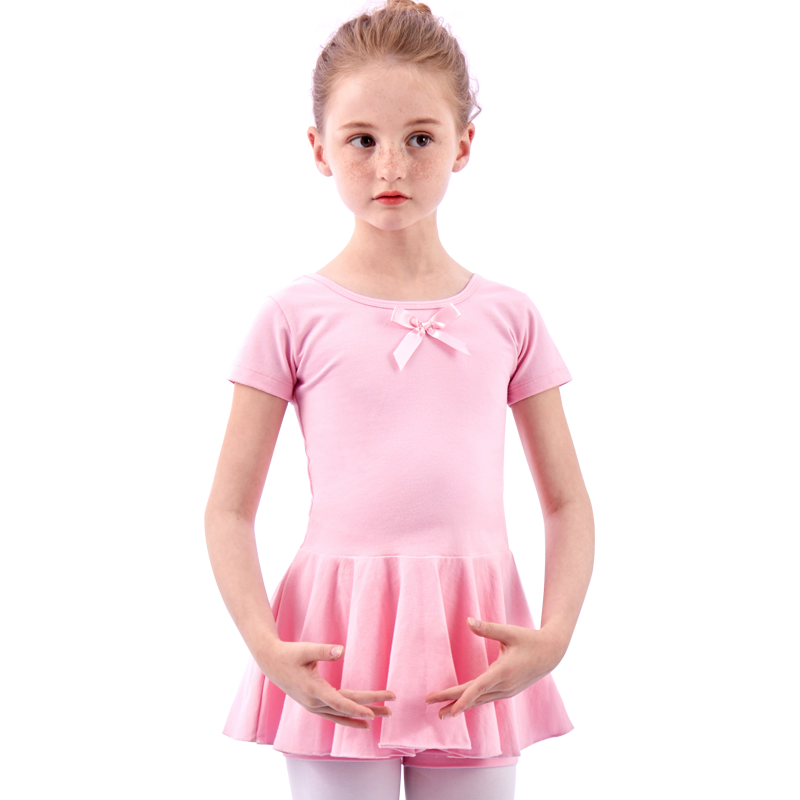 儿童舞蹈服春夏季芭蕾舞裙女童短袖考级练功服跳舞裙女孩中国服装