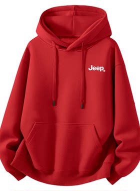 Jeep吉普连帽卫衣潮流秋冬季男士