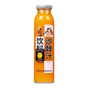 山西特产吕梁野山坡沙棘汁饮料整箱玻璃瓶300ml网红果汁原浆饮品