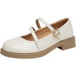 天美意甜美学院玛丽珍皮鞋女复古单鞋平底皮鞋2024夏新款COY18CQ4