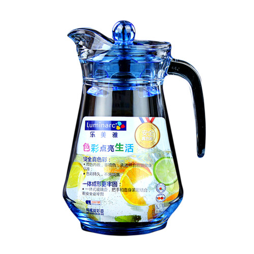 乐美雅冷水壶玻璃凉水壶耐热家用水壶果汁壶套装耐高温大容量防爆