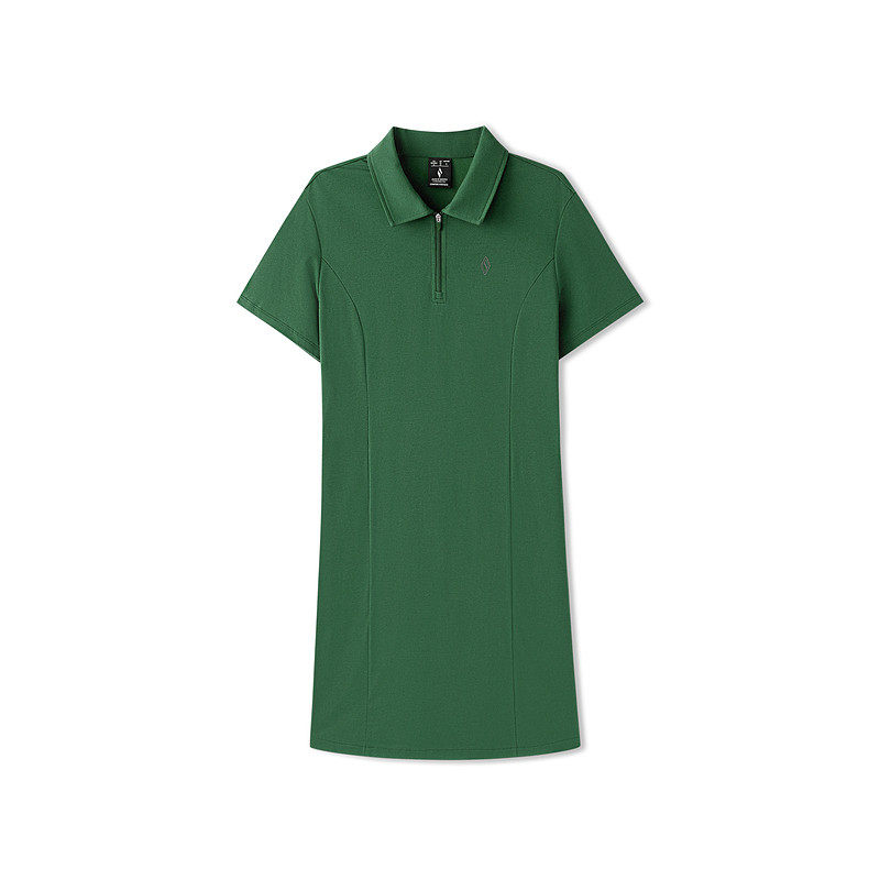 斯凯奇POLO连衣裙凉感防晒收腰网球裙女装2026夏季新款休闲运动风