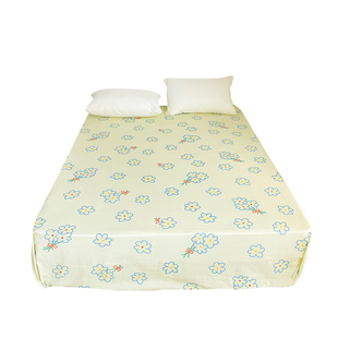 海岛和花儿｜原创可爱奶油蓝小花全棉双层纱床单床笠婴儿棉纱柔软