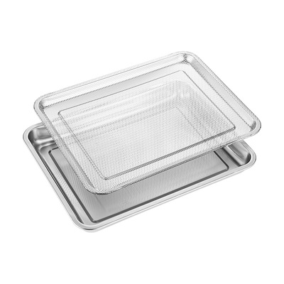 304不锈钢加厚密孔长方形茶盘