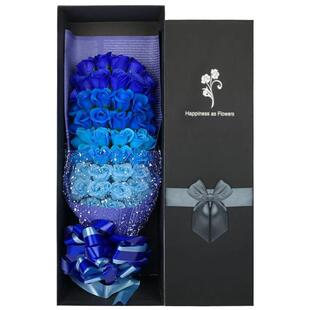 三八妇女节礼物花束生日送女友老婆玫瑰仿真花假花肥皂香皂花礼盒
