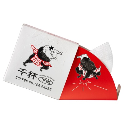 日本MOLA原色白色V60锥形捌比特不倒翁千杯不倒手冲咖啡滤纸01/02