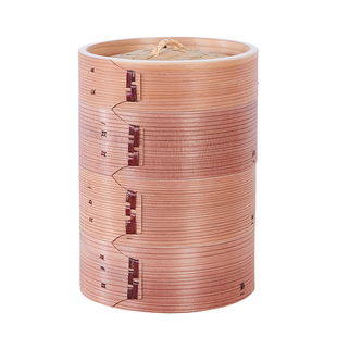 竹益轩家用手工竹编蒸笼港式茶点竹制柳杉迷你木蒸笼大小笼包蒸屉