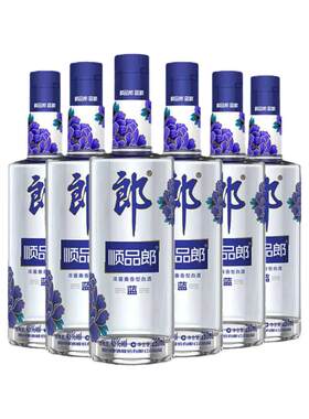 郎酒顺品郎(蓝顺)45度280ml六瓶装浓酱兼香型白酒（非原箱发货）