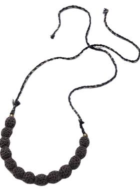 手工织风格羊绒项链搭配