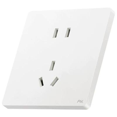 佛山照明超薄开关插座面板哑光白