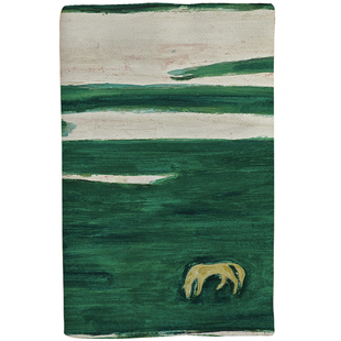 常玉原野之马艺术小众布面书衣A5书套A6复古绿笔记本本子手帐定制