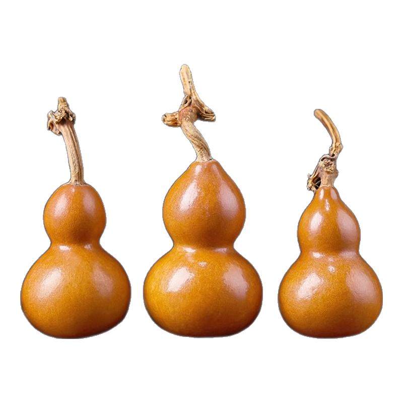 文玩小葫芦手把件天然精品小号手捻盘玩迷你带龙头绕指柔把玩摆件