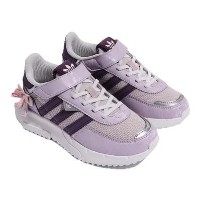 adidas阿迪达斯三叶草女童鞋子小童跑步鞋男童网面运动鞋KJ7598