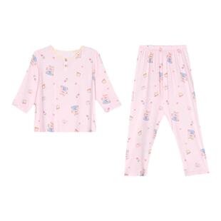 都市丽人特价新儿童JH42A4睡衣轻柔棉可爱童趣七分袖长裤家居