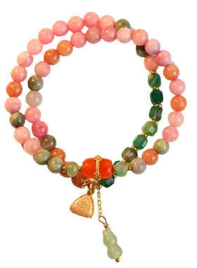 彩虹碧玺手链天然正品多巴胺串珠