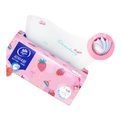 维达90抽4层3包抽纸草莓