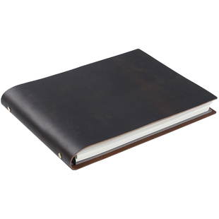 真皮活页A4本子牛皮本复古记事本笔记本绘画本手绘本素描本日记本