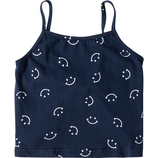 栀了成长记童装女童复古百搭吊带夏季儿童宝宝露背短款背心外穿