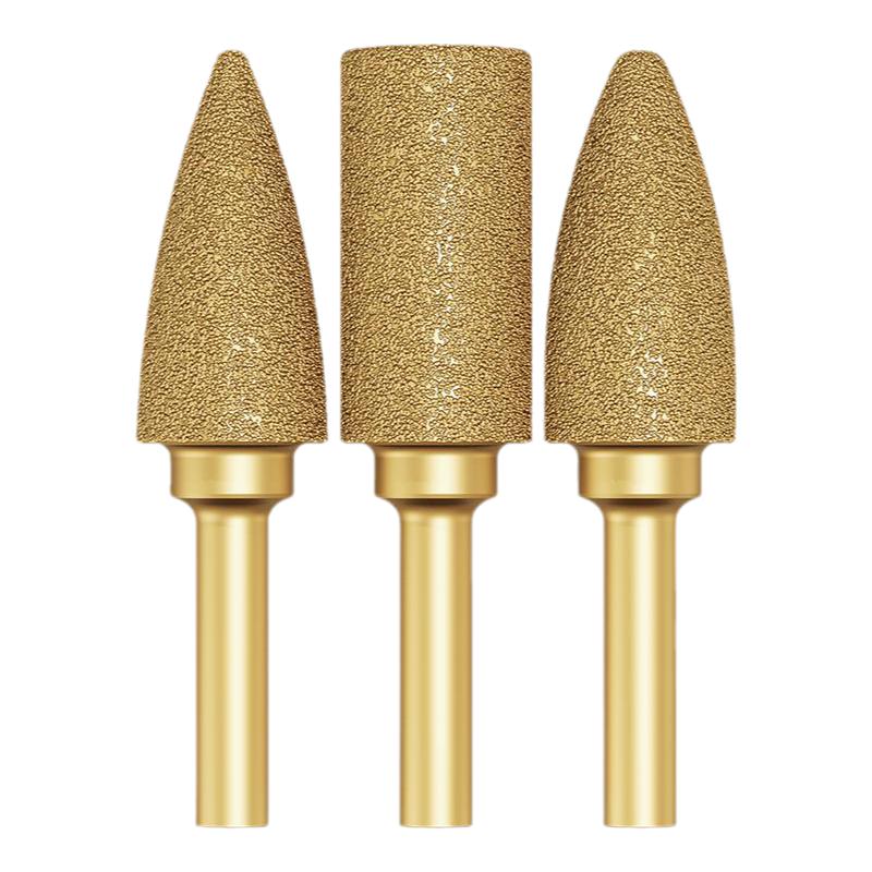 大白鲨金刚石磨头球墨铸铁打磨柱石材打磨头手电钻钎焊内磨头合金