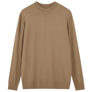 柏品16针纯羊毛针织衫男秋冬商务休闲易打理可机洗半高领打底毛衣