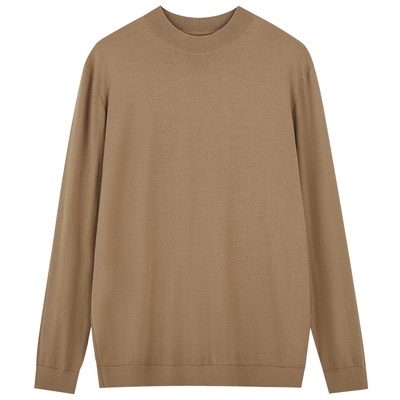 柏·品套头半高领可机洗毛衣