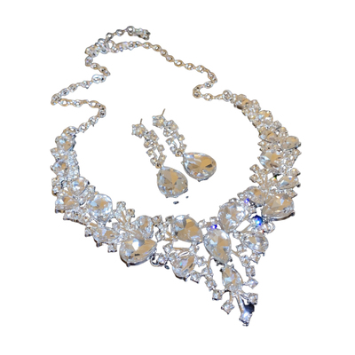 绝美钻石项链耳环套装