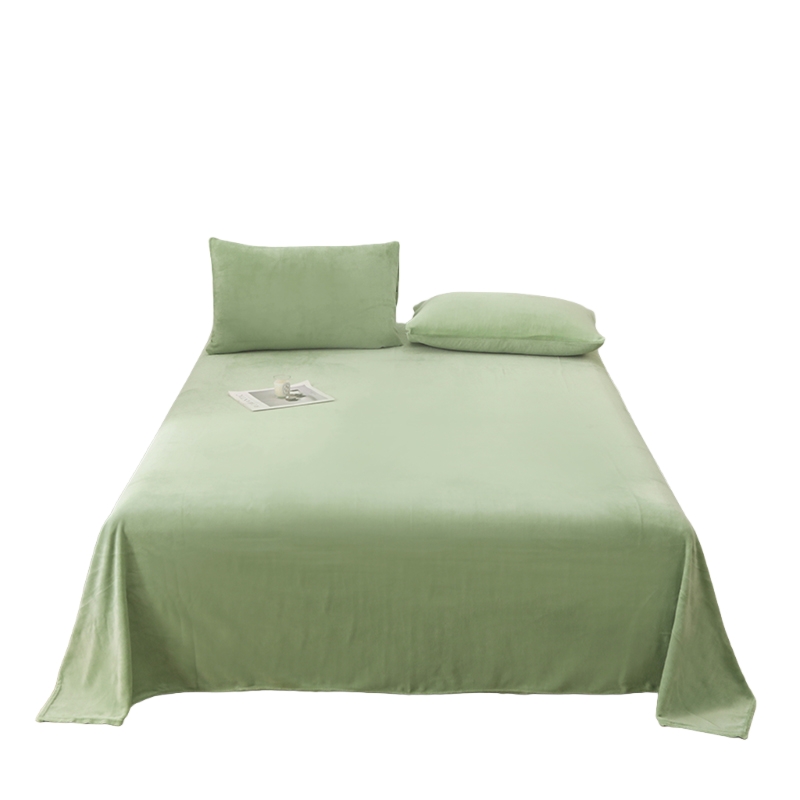 冬季牛奶绒床单单件加厚珊瑚绒被单加绒纯色法兰绒学生宿舍床垫单