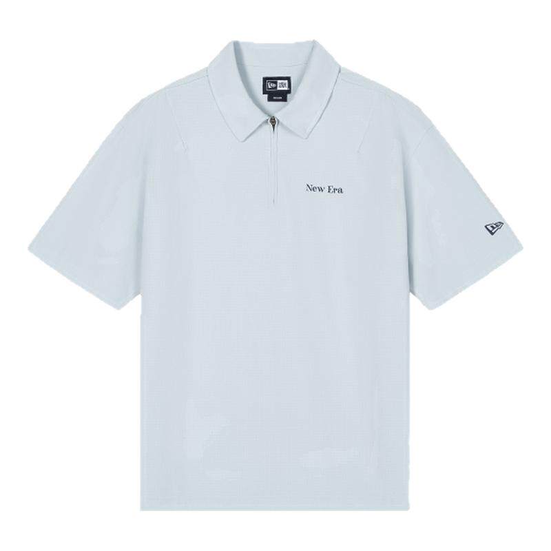 NEW ERA纽亦华26新品城际型格梭织短袖POLO衫男女同款NE
